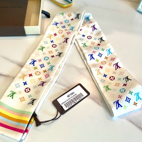 NWT 🌹Ltd Edition Louis Vuitton SILK Takashi Murakami Bandeau Twilly - Picture 2 of 12